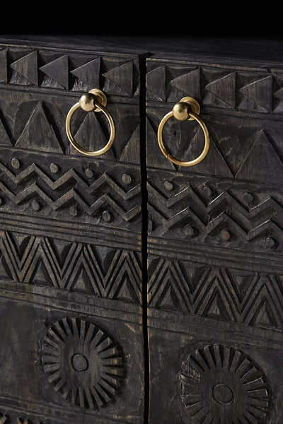 Handcarved Delhi Nightstand Carving Sideboard Furniture