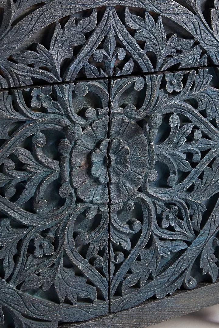 Handcarved Lombok Double Bathroom Vanity Carving Cutout Bathroom Cabinet