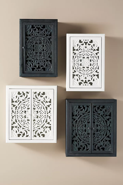 Handcarved Lombok Double Bath Cabinet Carving Furniture