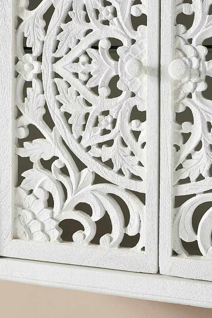 Handcarved Lombok Double Bath Cabinet Carving Furniture