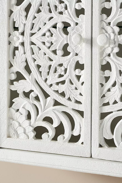 Handcarved Lombok Double Bath Cabinet Carving Furniture