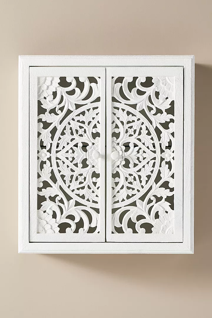 Handcarved Lombok Double Bath Cabinet Carving Furniture