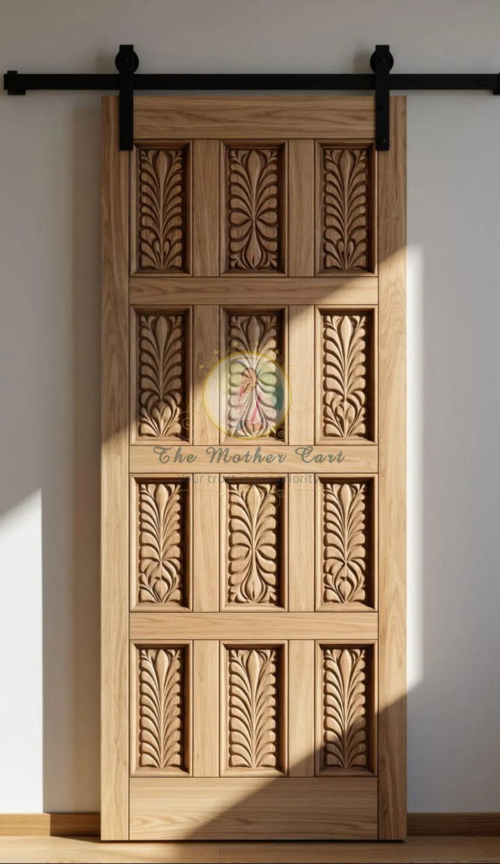 Handcarved Wooden Door | Natural Mandala Interior, Single, Pocket, Barn, French, Panel,  Double, Sliding, Pocket &amp; Temple Door Interior &amp; Exterior, Homes, Villas &amp; Office