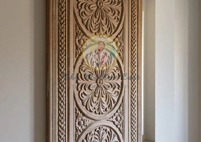 Handcarved Wooden Door | Mandala Floral Interior, Single, Pocket, Barn, French, Panel,  Double, Sliding, Pocket & Temple Door Interior & Exterior, Homes, Villas & Office