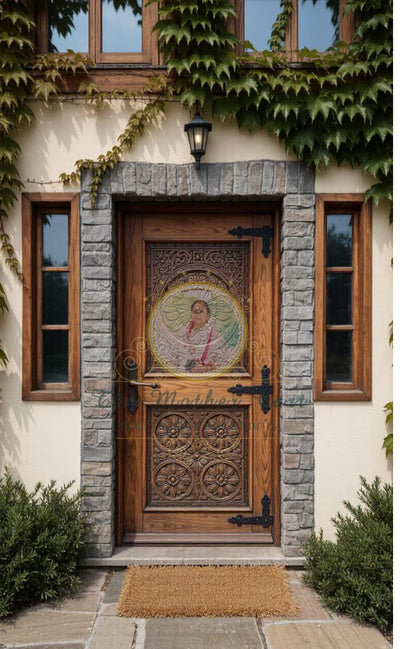 Handcarved Wooden Door | Traditional Floral & Circular Interior, Single, Pocket, Barn, French, Panel,  Double, Sliding, Pocket & Temple Door Interior & Exterior, Homes, Villas & Office