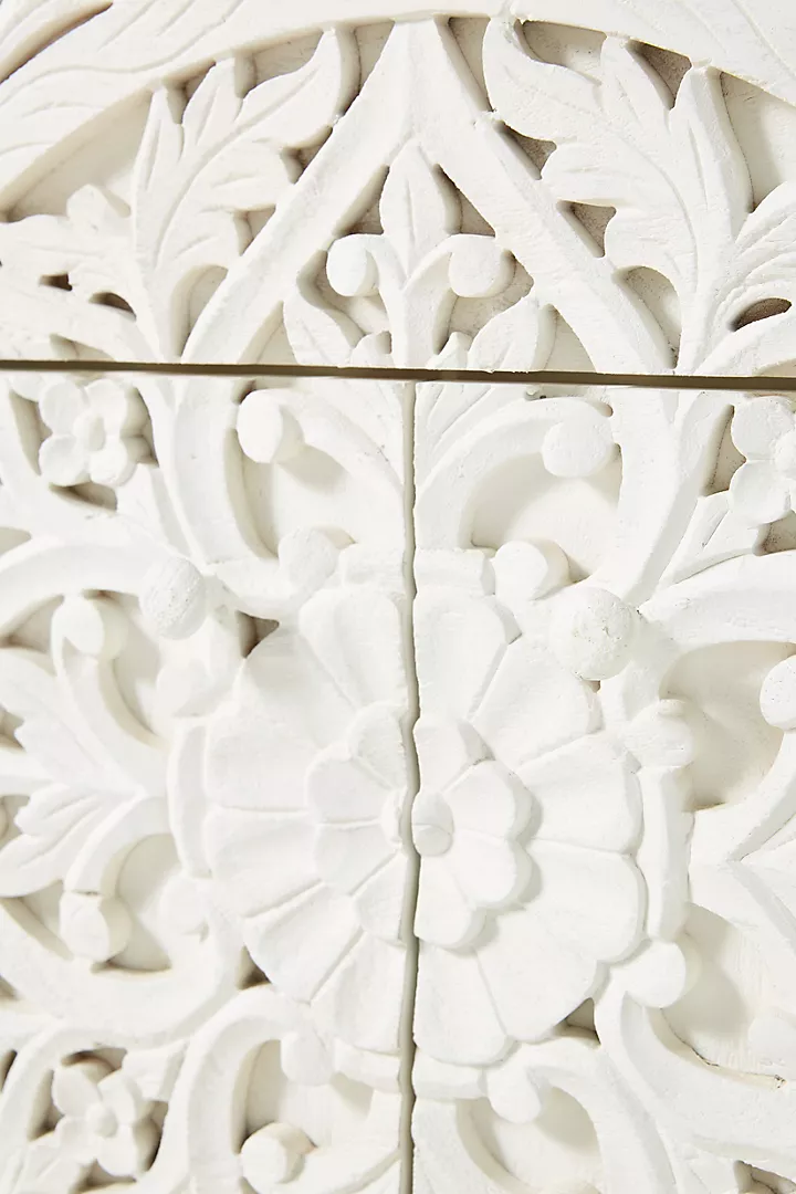 Handcarved Lombok Single Bathroom Vanity carving Inspired cutouts
