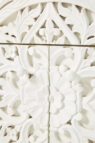 Handcarved Lombok Single Bathroom Vanity carving Inspired cutouts