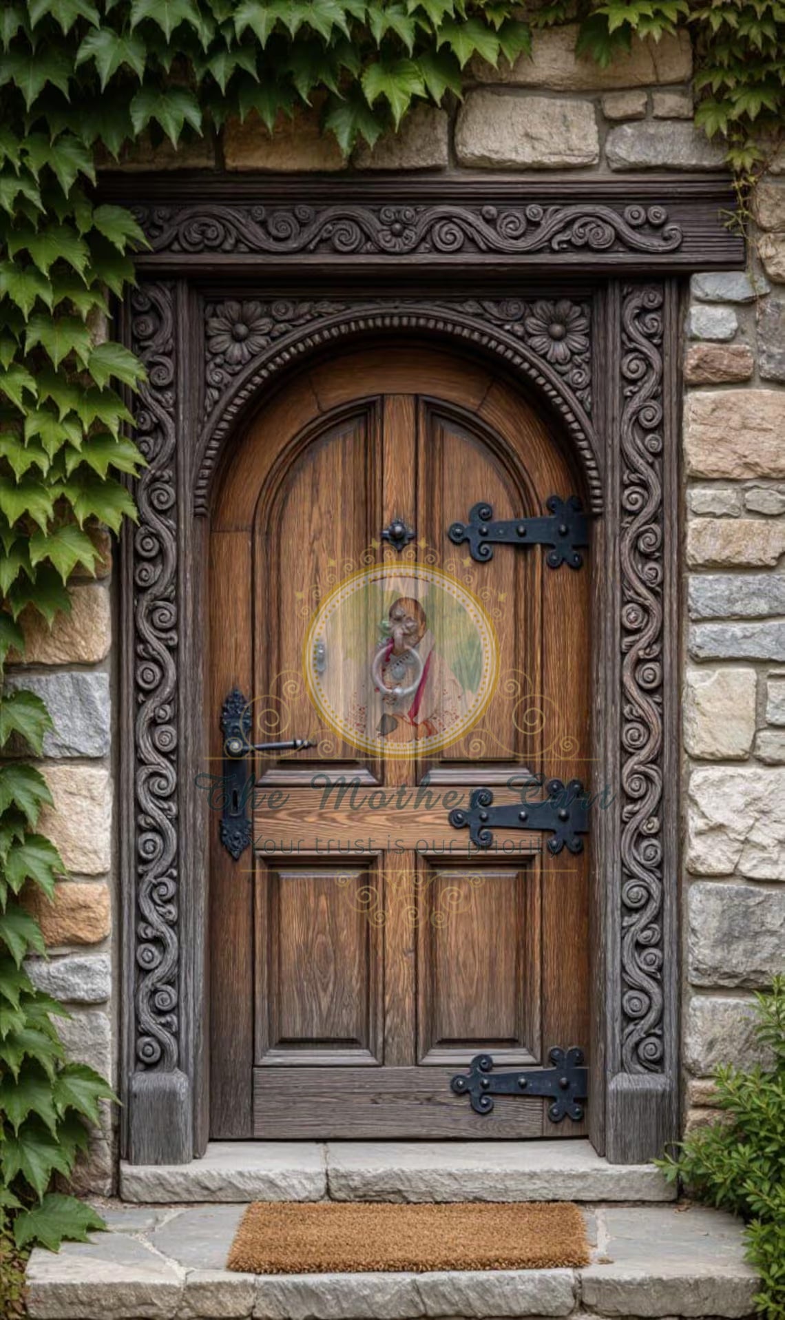 Handcarved Wooden Door | Arched Interior, Single, Pocket, Barn, French, Panel,  Double, Sliding, Pocket & Temple Door Interior & Exterior, Homes, Villas & Offices