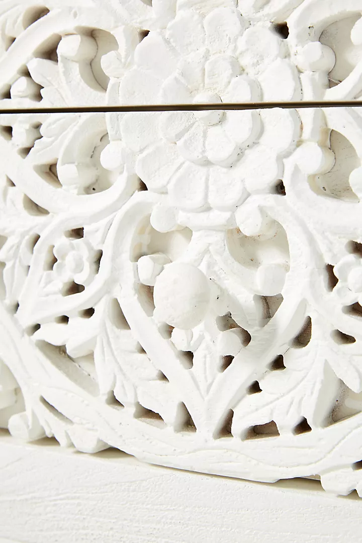 Handcarved Lombok Powder Bathroom Carving Single Vanity
