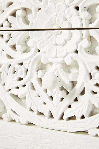 Handcarved Lombok Powder Bathroom Carving Single Vanity