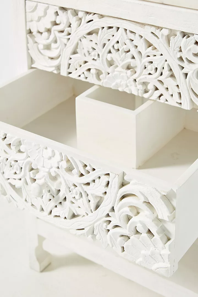 Handcarved Lombok Powder Bathroom Carving Single Vanity