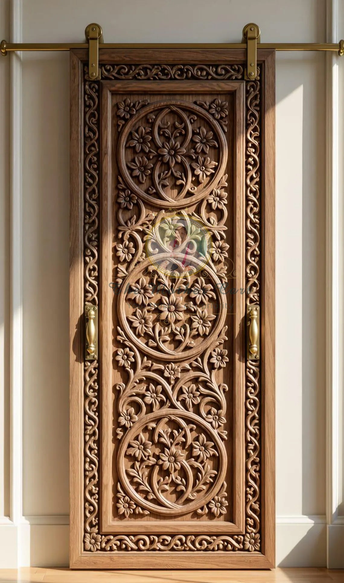 Handcarved Wooden Door | Handcrafted Elegant Floral Carvings Carved Interior, Single, Pocket, Barn, French, Panel,  Double, Sliding, Pocket & Temple Door Interior & Exterior, Homes, Villas & Office