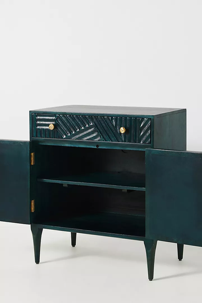 Handcarved Paje Entryway Cabinet carving cabinet Furniture