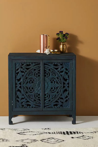 Handcarved Lombok Entryway Cabinet Carving Sideboard