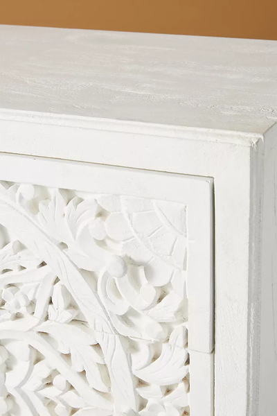 Hand carved Lombok Six-Drawer Dresser Filigree-inspired Cutouts Carving Sideboard Beautifully Furniture