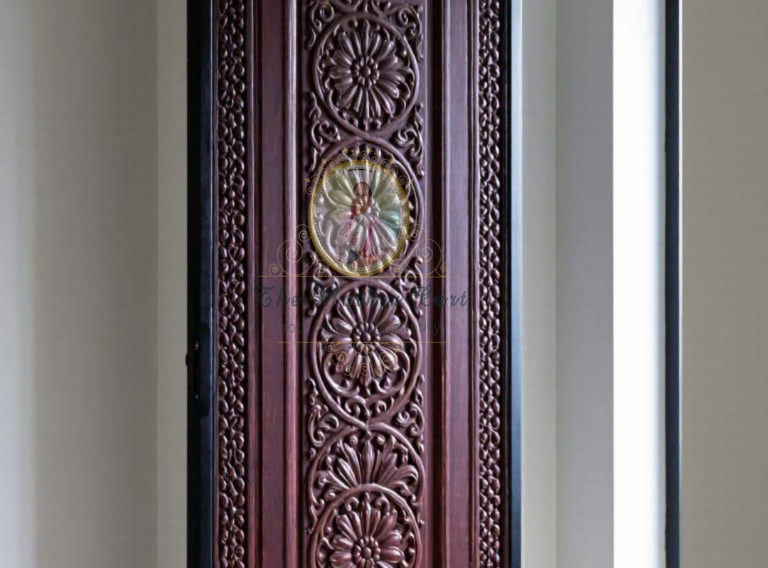 Handcarved Wooden Door | Handcrafted Floral Carving Traditional Indian Interior, Single, Pocket, Barn, French, Panel,  Double, Sliding, Pocket &amp; Temple Door Interior &amp; Exterior, Homes, Villas &amp; Office