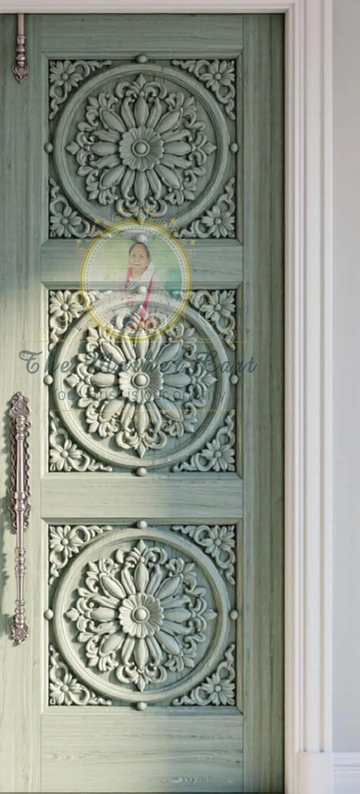 Handcarved Wooden Door | Handcrafted Floral Medallion Carving Traditional Indian Interior, Single, Pocket, Barn, French, Panel,  Double, Sliding, Pocket &amp; Temple Door Interior &amp; Exterior, Homes, Villas &amp; Office