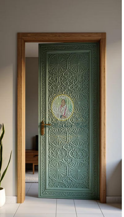 Handcarved Wooden Door | Handcrafted Floral & Geometric Patterns Interior, Single, Pocket, Barn, French, Panel,  Double, Sliding, Pocket & Temple Door Interior & Exterior, Homes, Villas & Office