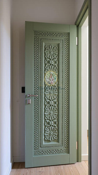 Handcarved Wooden Door | Handcrafted Beautifully Floral Charm Interior, Single, Pocket, Barn, French, Panel,  Double, Sliding, Pocket & Temple Door Interior & Exterior, Homes, Villas & Office