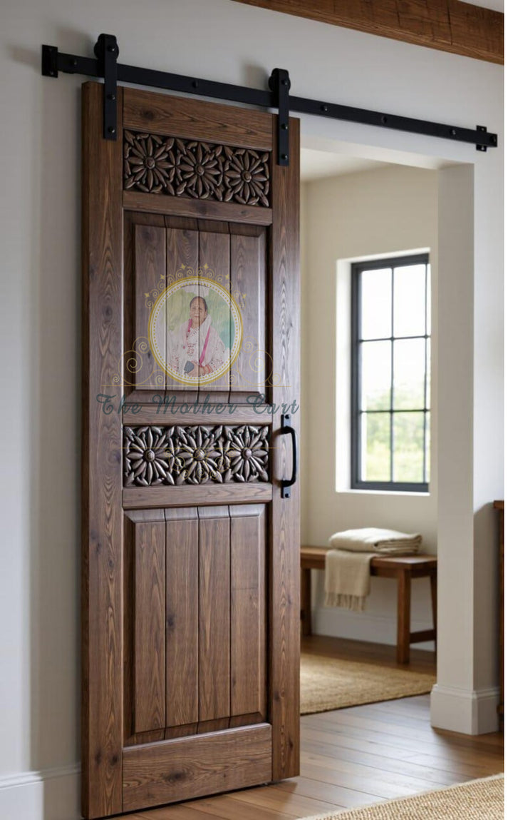 Handcarved Wooden Door | Handcrafted Floral Carving – Rustic Interior, Single, Pocket, Barn, French, Panel,  Double, Sliding, Pocket &amp; Temple Door Interior &amp; Exterior, Homes, Villas &amp; Office