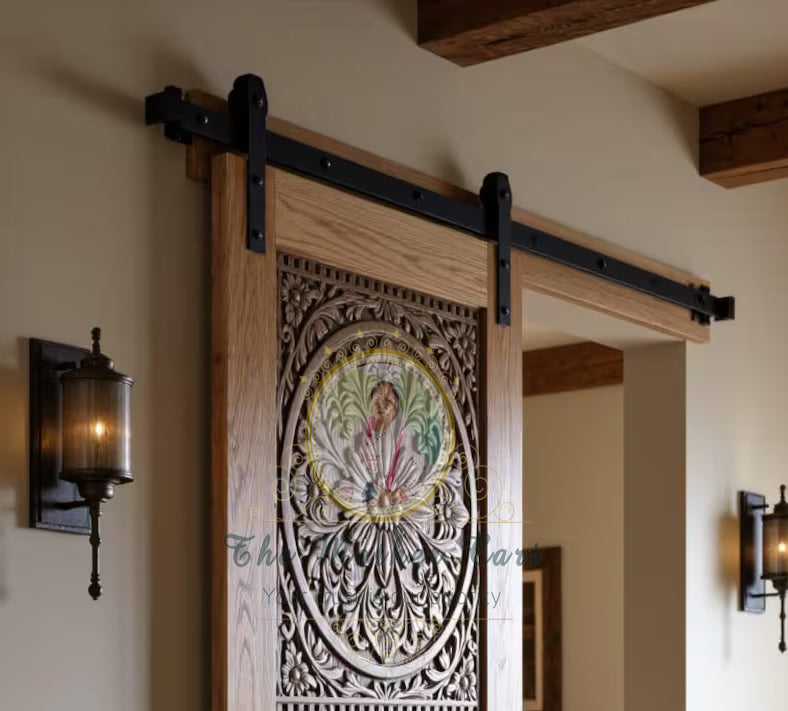 Handcarved Wooden Door | Handcrafted Intricate Floral Carving Interior, Single, Pocket, Barn, French, Panel,  Double, Sliding, Pocket &amp; Temple Door Interior &amp; Exterior, Homes, Villas &amp; Office