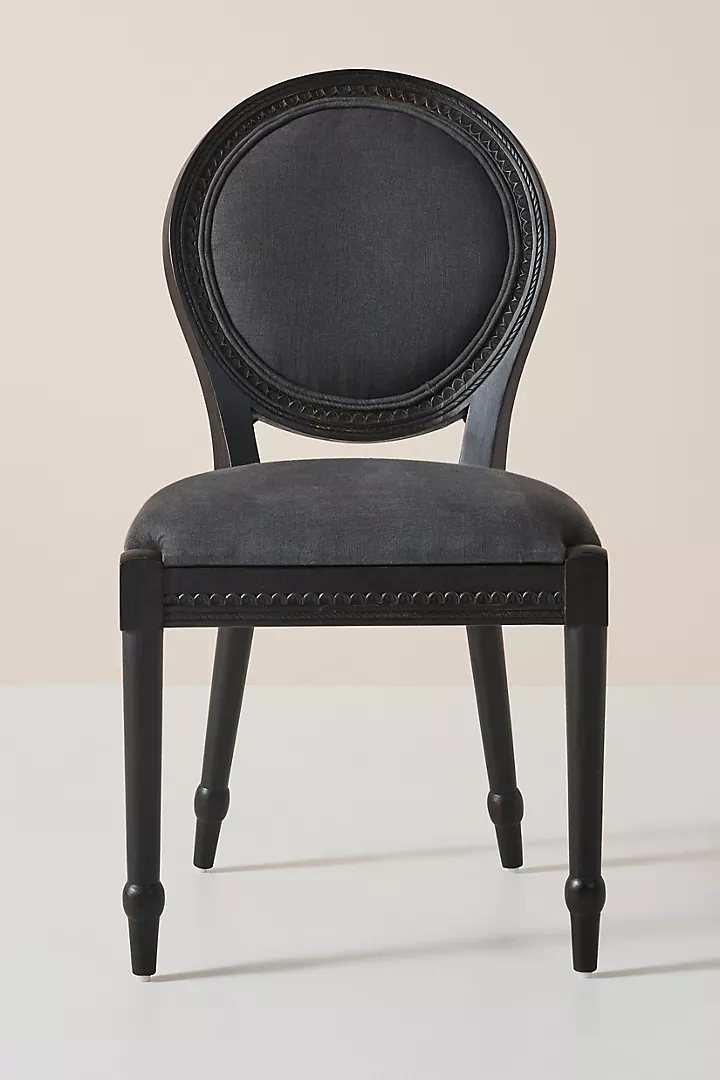 Handcarved Peacock Dining Chair Carving Elegant Motif