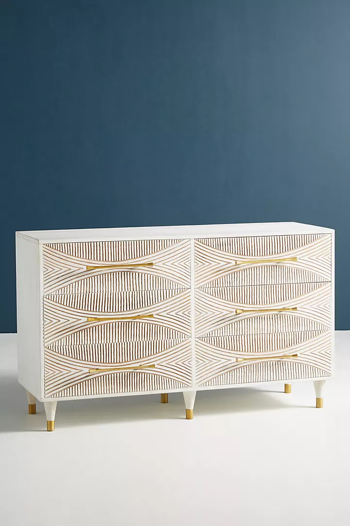 Handarved Thalia Six-Drawer Carving Dresser