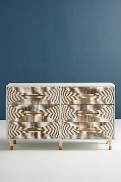 Handarved Thalia Six-Drawer Carving Dresser