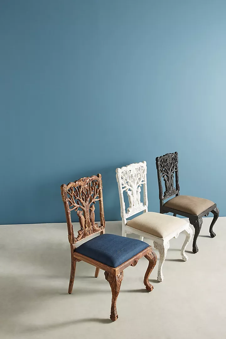 Hand Carved Dining Room Woodpecker Luxury Carving Chair